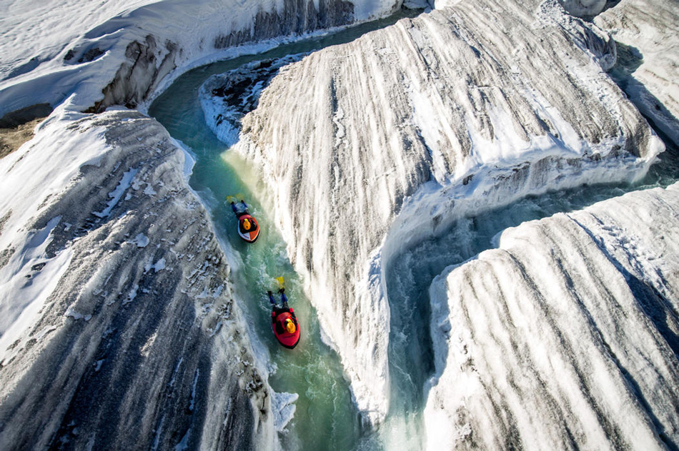 Гидроспидинг в альпийских ледниках