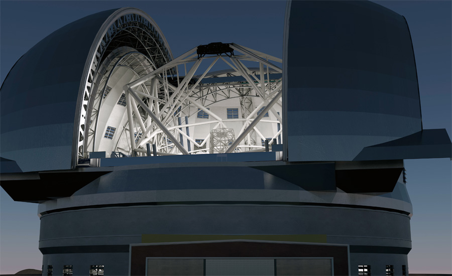 Европейский чрезвычайно большой телескоп Серро-Армазонес, Чили Название — вовсе не плод воспаленного мышления гигантоманов. Этот телескоп и в самом деле обладает невероятными размерами: только диаметр его линзы составляет 39,9 метра. Конструкция начнет функционировать в конце лета этого года, пока же на месте стройки идут подготовительные работы. 