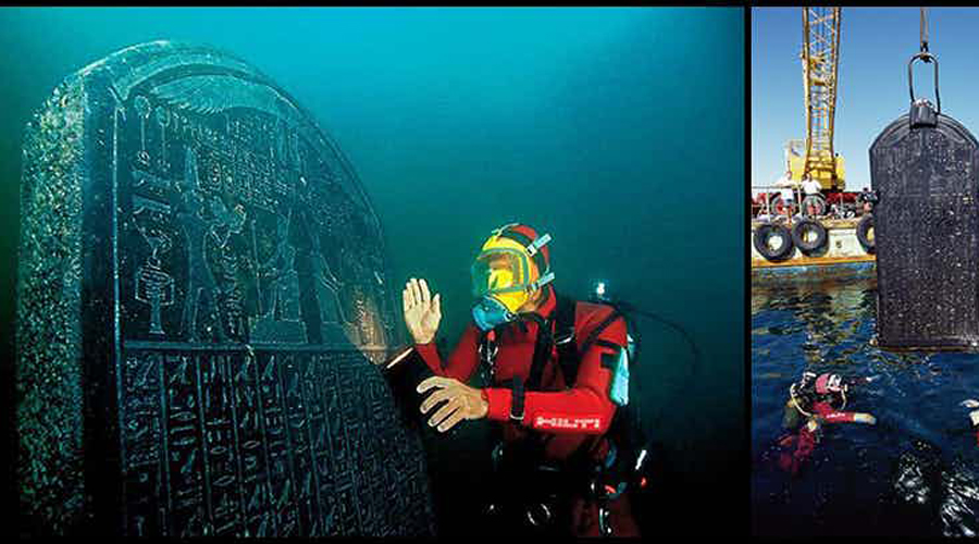 Затонувший город ГераклионОбнаруженный в 2000 году Франком Годдио, Гераклион (также известный как Тонис) находится на средиземноморском побережье Египта, к северу от Александрии. Город долгое время считался мифическим, поскольку затонул примерно 1200 лет назад. Водолазы подняли со дна поистине уникальные артефакты — золотые монеты, каменные статуи, бронзовые таблички и 60 кораблей, стоящих, судя по всему, в гавани. Как могли затонуть корабли? Почему местные жители не использовали их? Больше вопросов, чем ответов.