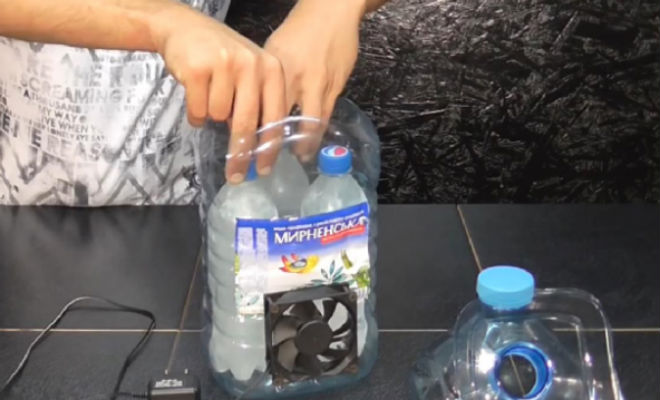 Кондиционер из пластиковых бутылок