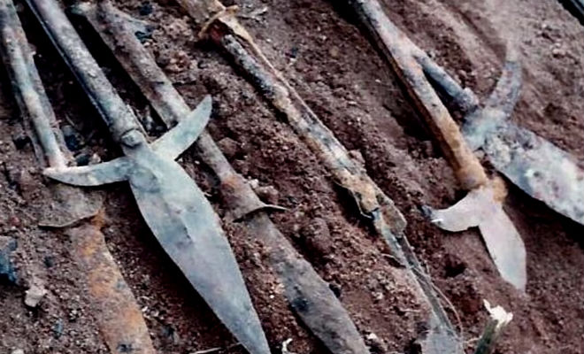 Откопали клад оружия: металлоискатель подал сигнал под ногами