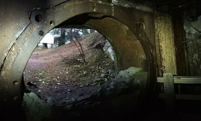 Старый дзот оказался входом в затопленный бункер