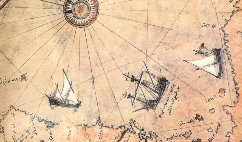 Карта Пири Рейса
Карта Пири Рейса является одной из наиболее значимых мировых картах, когда-либо найденных. Османский адмирал Пири Рейс создал карту в 1513 — и, судя по всему, ее части мог использовать сам Христофор Колумб. Карта была обнаружена в 1929 году и стала международной сенсацией.