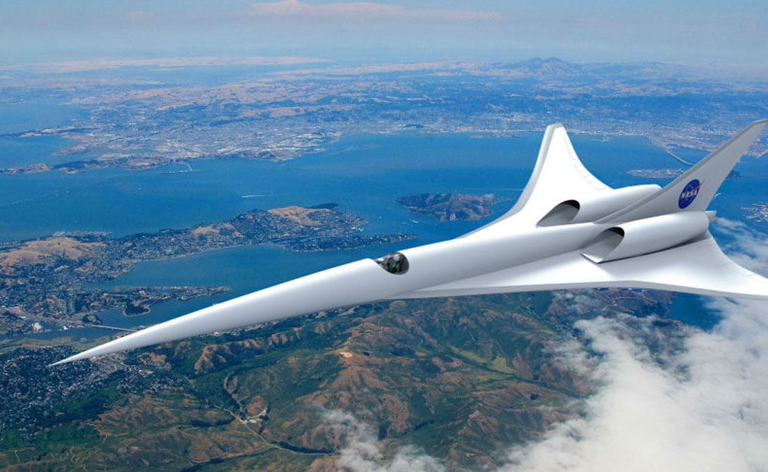 QueSST
Самолет нового поколения будет создан с применением Quiet Supersonic Technology. Специалисты НАСА экспериментируют с формой  воздушного судна, чтобы спроектировать «тихую» звуковую волну. Это и в самом деле возможно, вот только создать гражданский авиалайнер необычной формы будет довольно сложно.