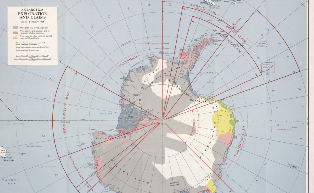 Претензии стран на Антарктику, 1956 год